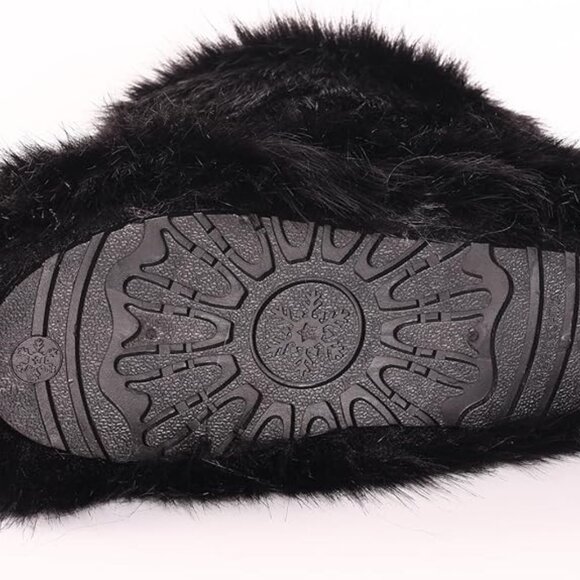 Neiman Marcus Lucine Black Faux Fur Italian Boots - Picture 5 of 5